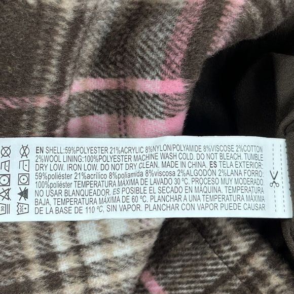 Forever 21 Women's Brown Pink Plaid Fully Lined Flannel Mini Skirt Size Small - Picture 13 of 13